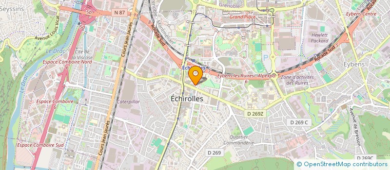 localisation de l'entreprise H ET M à ECHIROLLES