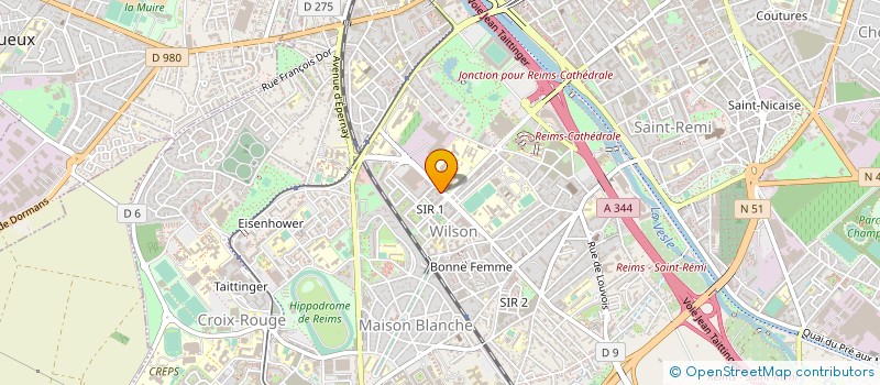 localisation de l'entreprise H ET M - BUREAU LINE  REIMS