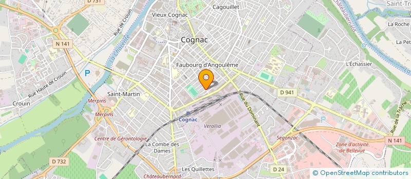 localisation de l'entreprise H ET P MARCHANDS DE VINS à COGNAC