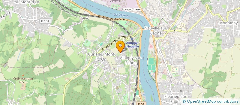 localisation de l'entreprise H-EVENT  ALBIGNY-SUR-SAONE