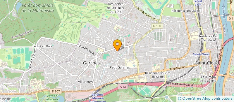 localisation de l'entreprise H F 2 P (HOLDING FINANCIERE PATRICK PROST) à GARCHES