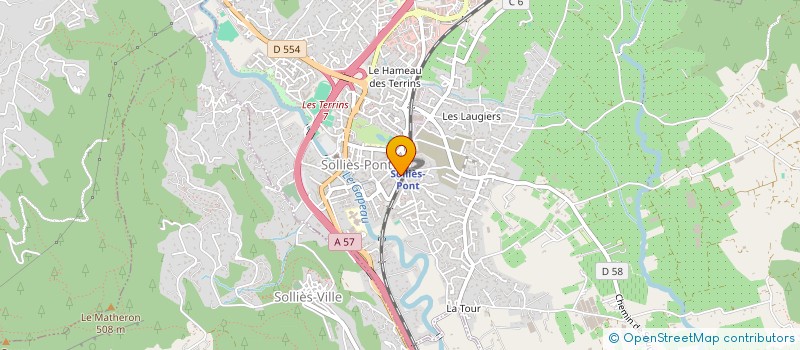 localisation de l'entreprise H.F.B.C.  SOLLIES-PONT