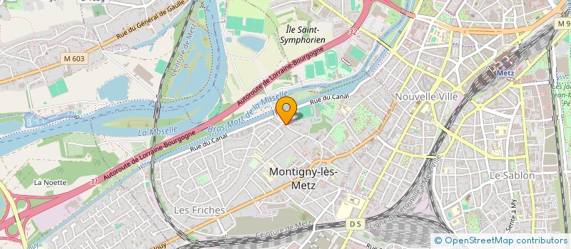 localisation de l'entreprise H F M  MONTIGNY-LES-METZ