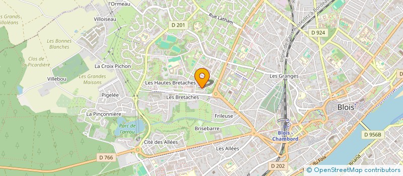 localisation de l'entreprise H.F.M.  BLOIS