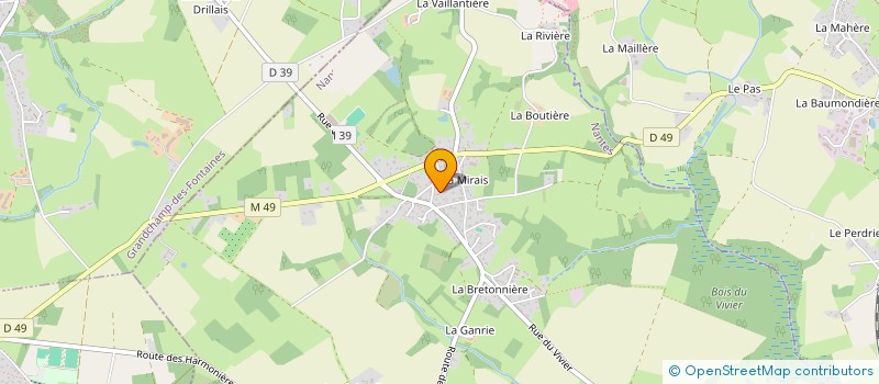 localisation de l'entreprise H.F.M.  LA CHAPELLE-SUR-ERDRE