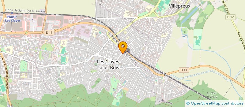 localisation de l'entreprise H.F SERVICES à LES CLAYES-SOUS-BOIS