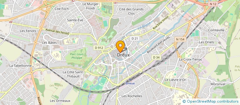 localisation de l'entreprise H F TELECOM à DREUX