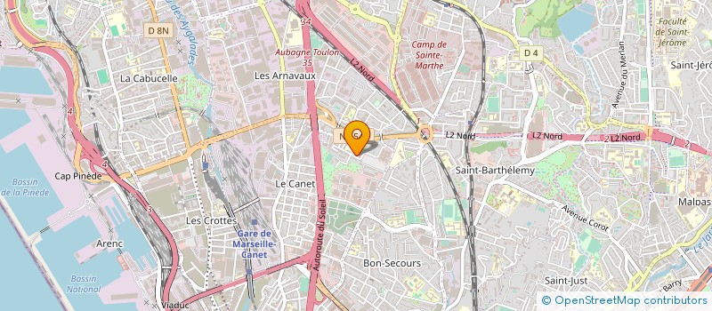 localisation de l'entreprise H.FIBRE OPTIQUE à MARSEILLE