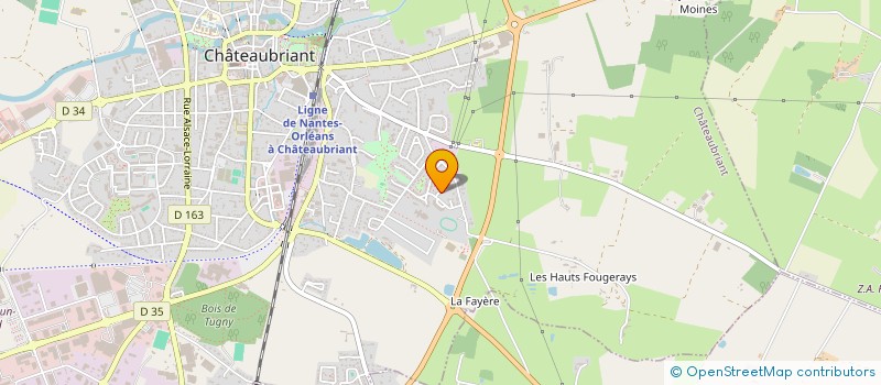 localisation de l'entreprise H G I  CHATEAUBRIANT