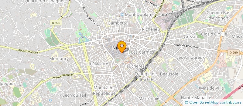 localisation de l'entreprise H.G.M.  NIMES