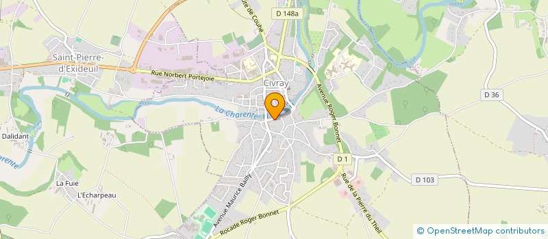 localisation de l'entreprise H.G.S. à CIVRAY
