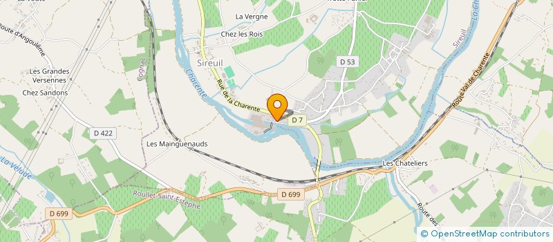 localisation de l'entreprise H. GUERIN à SIREUIL