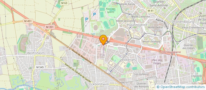 localisation de l'entreprise H & H à STRASBOURG