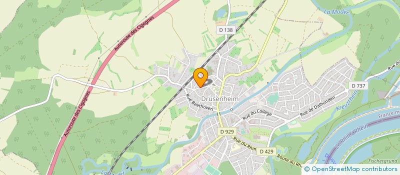 localisation de l'entreprise H.H.S  DRUSENHEIM