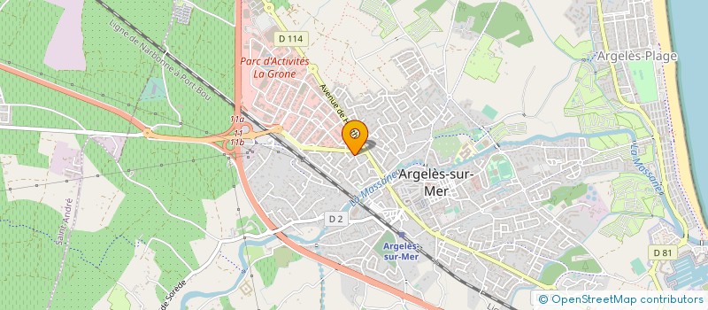 localisation de l'entreprise H.I.J.K.L.M.2  ARGELES-SUR-MER