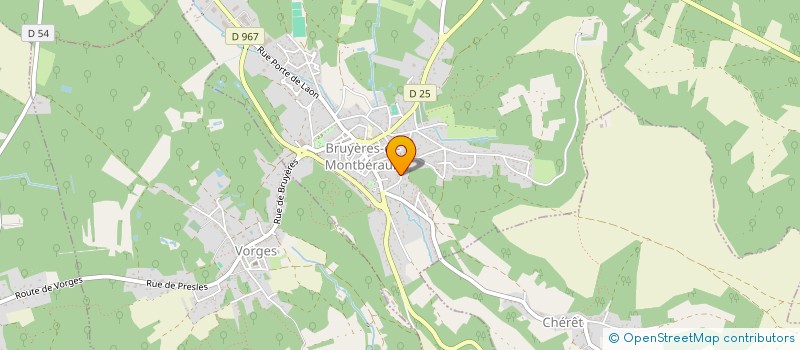 localisation de l'entreprise H - IMMERY à BRUYERES-ET-MONTBERAULT