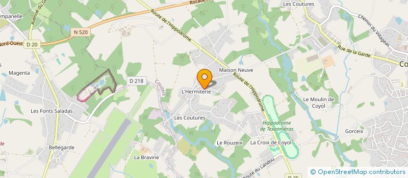 localisation de l'entreprise H.IMMODJ à COUZEIX