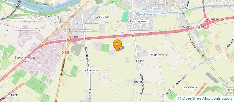 localisation de l'entreprise H. INGENIERIE INFORMATIQUE  BOURG-DE-PEAGE