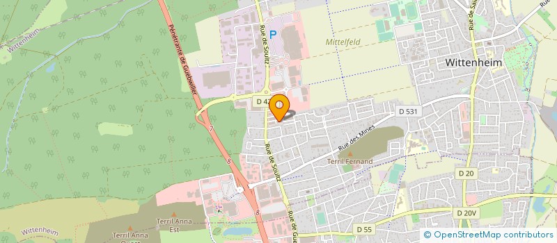 localisation de l'entreprise H-INVEST 2  WITTENHEIM