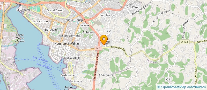 localisation de l'entreprise H.J.C.A. BTP à LES ABYMES