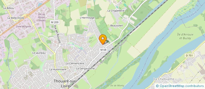 localisation de l'entreprise H.J.H.  THOUARE-SUR-LOIRE