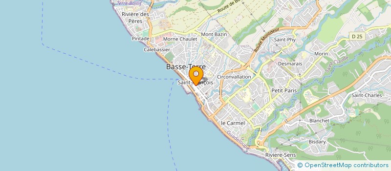 localisation de l'entreprise H.J.K DISTRIBUTION  BAIE-MAHAULT