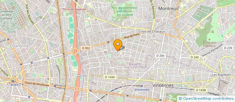 localisation de l'entreprise H.J-P EVOLUTION  MONTREUIL