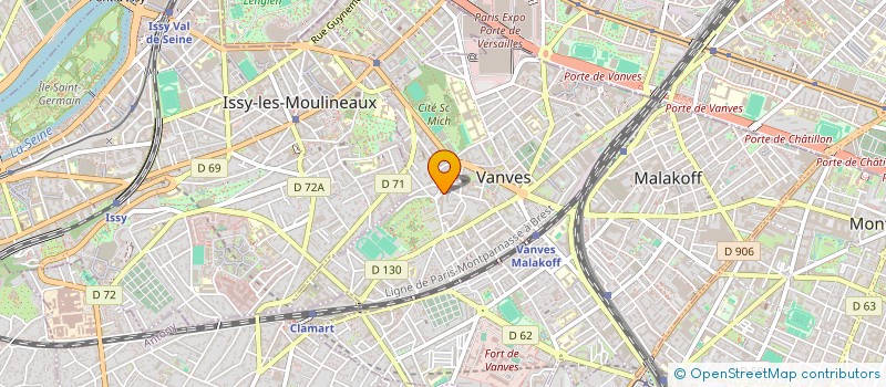 localisation de l'entreprise H.J SOFTWARE DEVELOPMENT  VANVES