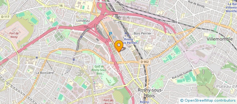 localisation de l'entreprise H.K. à ROSNY-SOUS-BOIS