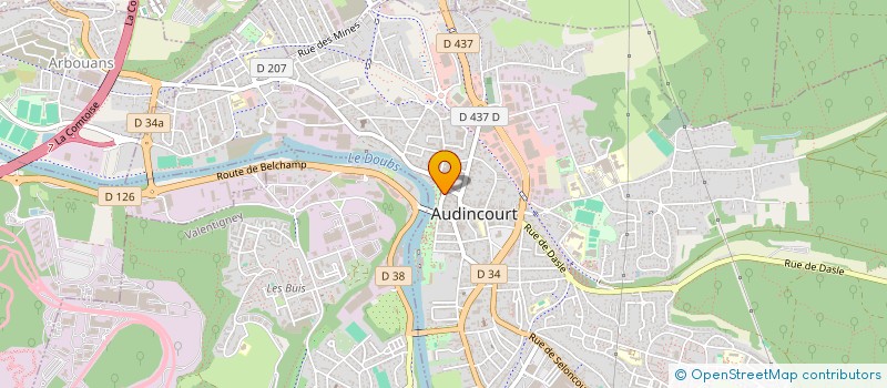 localisation de l'entreprise H.K  AUDINCOURT