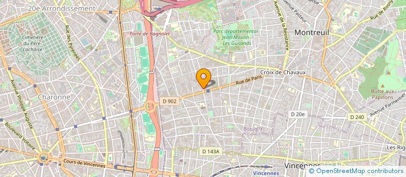 localisation de l'entreprise H.K COURSES à MONTREUIL