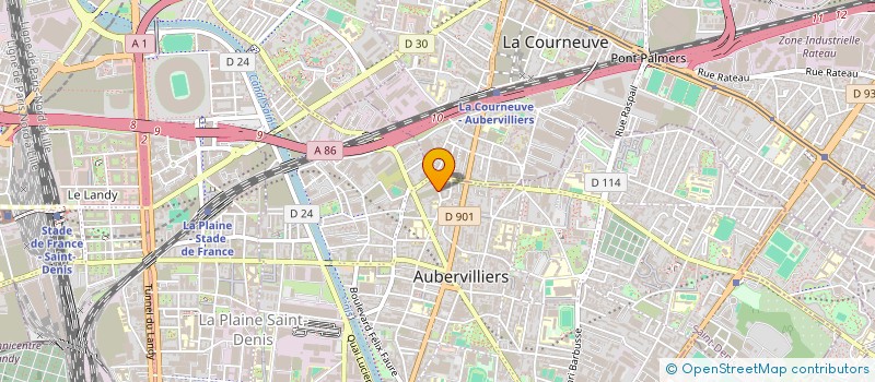 localisation de l'entreprise H.K DECORATIONS  AUBERVILLIERS