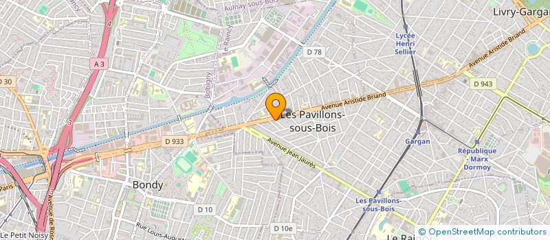 localisation de l'entreprise H.K.H  LES PAVILLONS-SOUS-BOIS