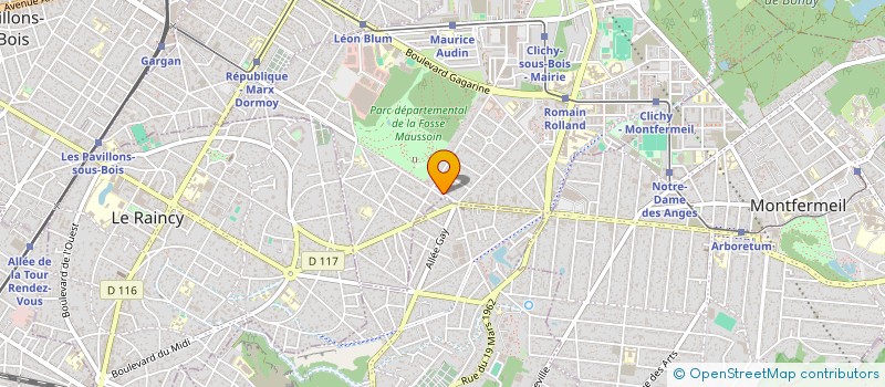 localisation de l'entreprise H.K.M à CLICHY-SOUS-BOIS