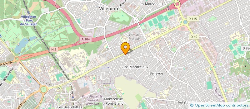 localisation de l'entreprise H-K TRAVAUX  VILLEPINTE