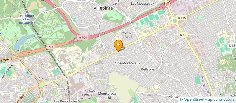 localisation de l'entreprise H-K TRAVAUX à VILLEPINTE