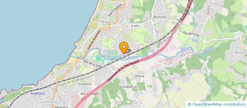 localisation de l'entreprise H&L à BIDART
