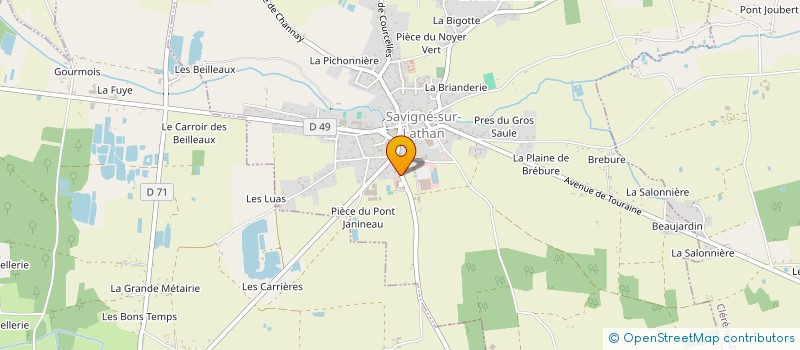 localisation de l'entreprise H.L.B. à SAVIGNE-SUR-LATHAN