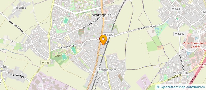 localisation de l'entreprise H&L INVEST  WATTIGNIES