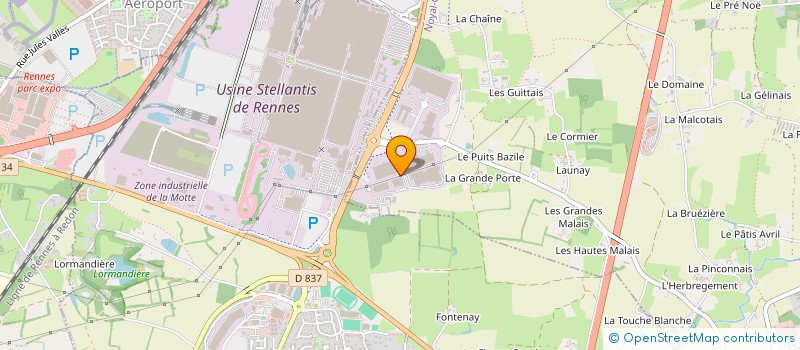 localisation de l'entreprise H.L.J.  RENNES