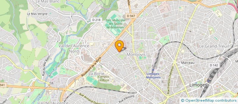 localisation de l'entreprise H LAPLAGNE SARL à LIMOGES