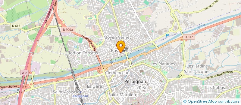 localisation de l'entreprise H.M  PERPIGNAN