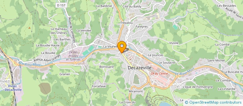 localisation de l'entreprise H.M CONSTRUCTION à DECAZEVILLE