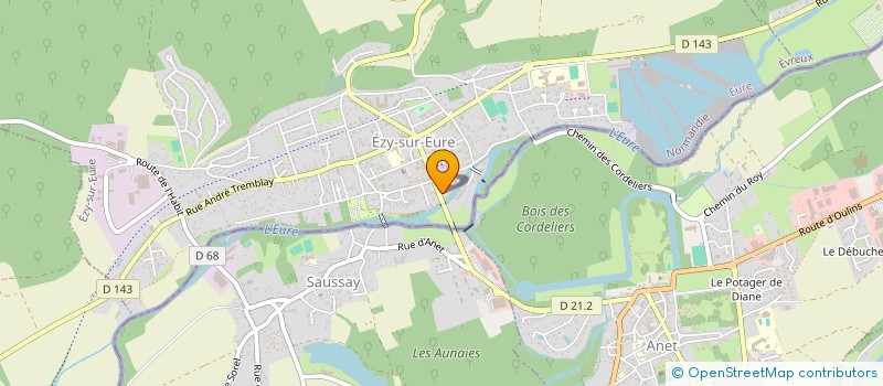 localisation de l'entreprise H.M.D.  EZY-SUR-EURE