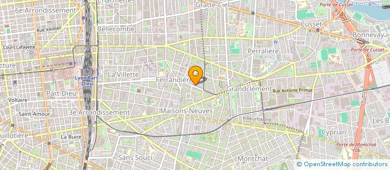 localisation de l'entreprise H.M.D. ESPRESS  VILLEURBANNE