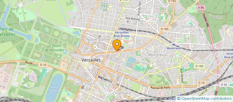 localisation de l'entreprise H.M. EUROPE à VERSAILLES