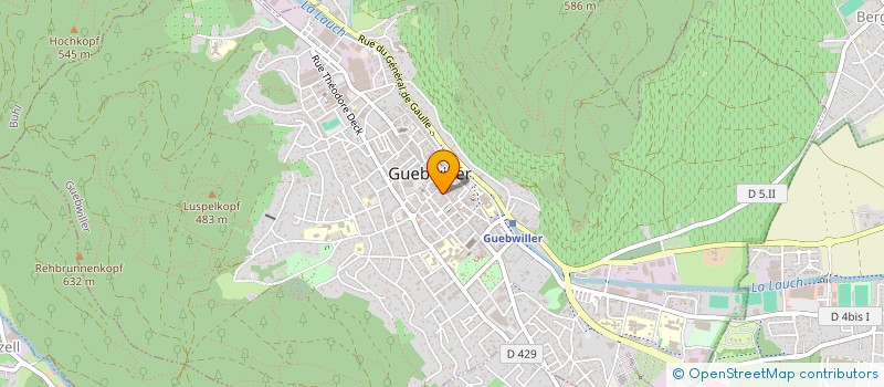 localisation de l'entreprise H.M.H.  GUEBWILLER