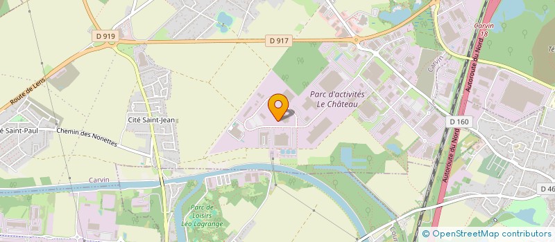 localisation de l'entreprise H.M.H.  CARVIN