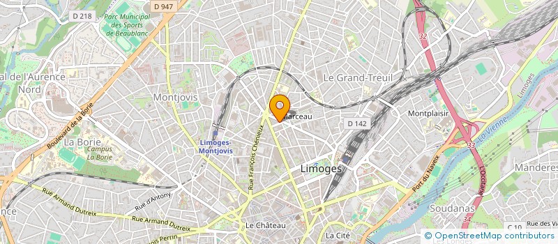 localisation de l'entreprise H-M HOTELS & RESTAURANTS  LIMOGES