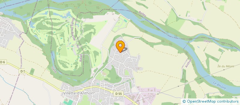 localisation de l'entreprise H.M.I.  VILLETTE-D'ANTHON